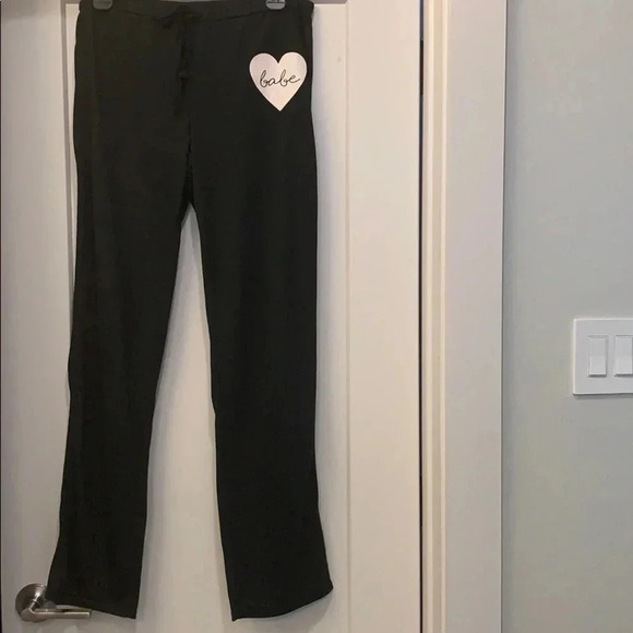 Babe Black Drawstring Joggers Sweatpants - Picture 1 of 7